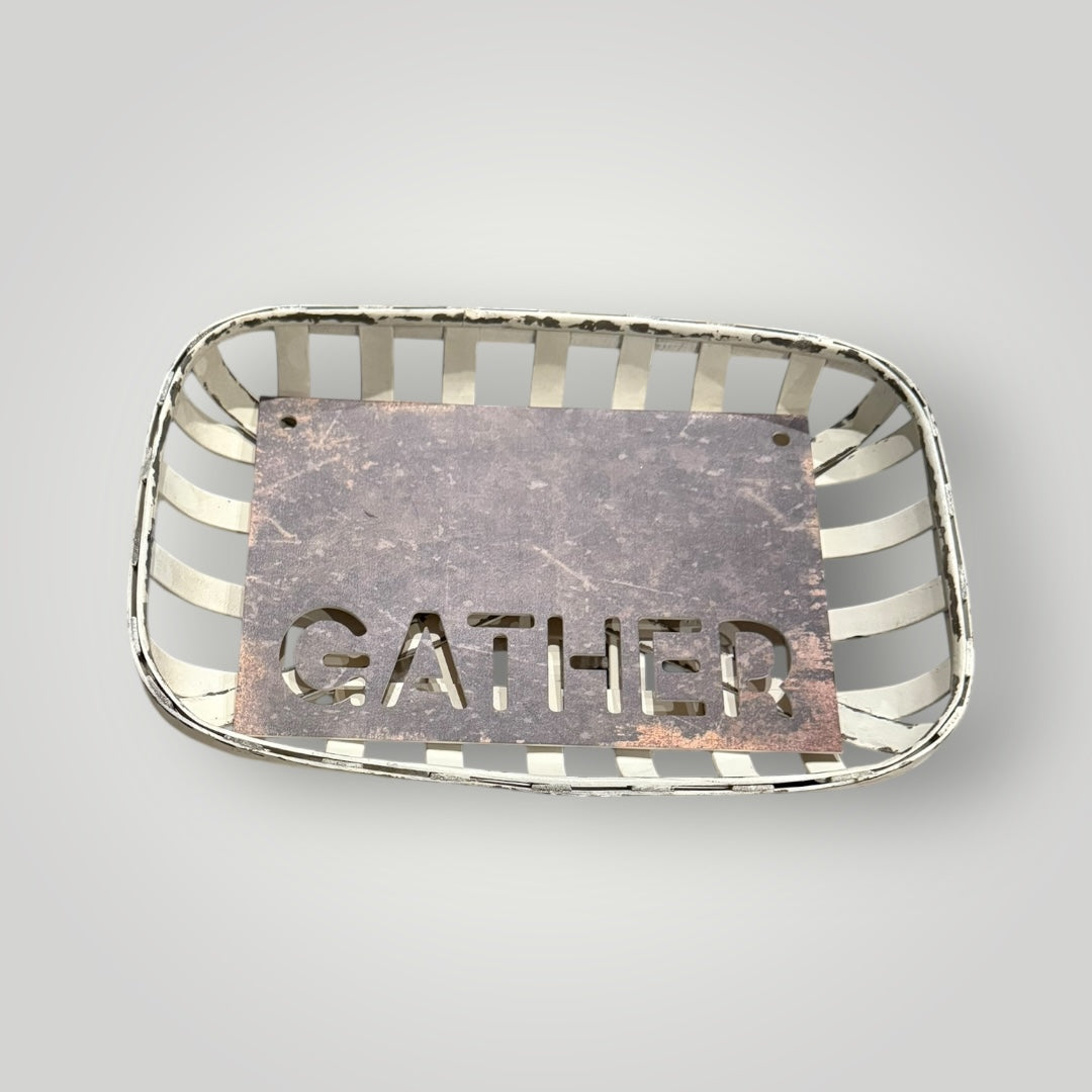 Metal “Gather” Decorative Tray